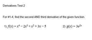 Picture of Derivatives Test 2
