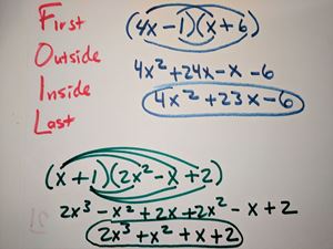 Picture of Multiplying Binomial Expressions and FOIL
