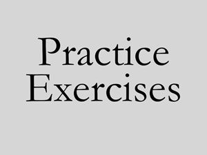 Picture of Practice Exercises Lesson 1