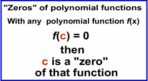 a "zero" of a function