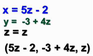 Dependent and consistent system (3 variables)