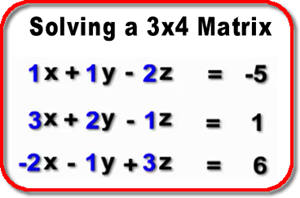 Solving a 3 x 4 Matrix