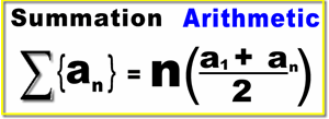 Summation arithmetic sequence