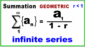 Summation geometric sequence with r less than 1