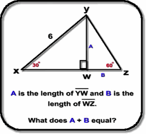 30-60-90 triangle problem no coordinates