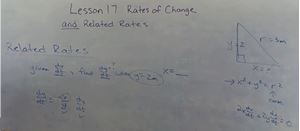 Picture of Lesson 17: Rates of Change and Related Rates
