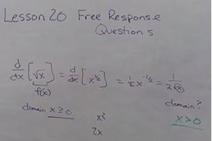 Picture of Lesson 20: Free Response Questions