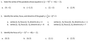 Picture of Lesson 56 - Parabolas Part 1 Quiz