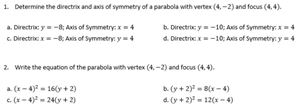 Picture of Lesson 57 - Parabolas Part 2 Quiz