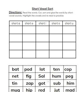 Picture of Short Vowel Exercises 