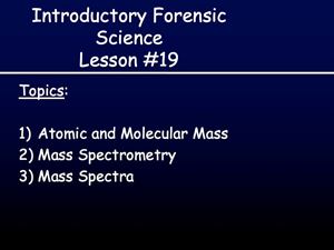 Picture of Lesson #19: Mass Spectrometry
