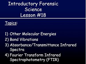 Picture of Lesson #18: Infrared Spectrophotometry