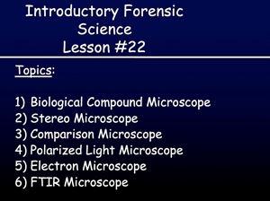 Picture of Lesson #22: Types of Microscopes