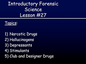 Picture of Lesson #27: Drug Categories