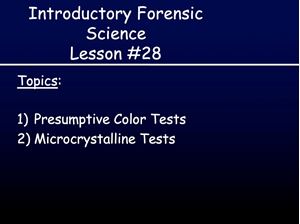 Picture of Lesson 28: Drug Analysis