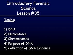 Picture of Lesson #35: DNA Introduction