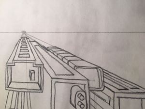 Picture of One Point Perspective Drawing