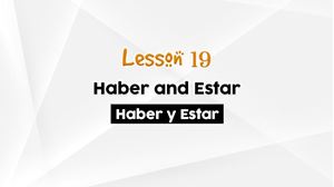 Picture of Lesson 19 Haber and Estar