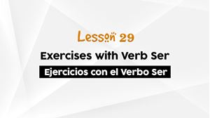 Picture of Lesson 29 Ser Exercises