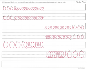 Picture of Lesson 2 Warm-up for Handwritng