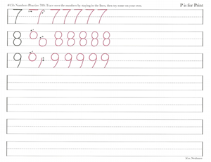 Picture of Lesson 15b Numbers 789 Practice