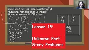 Picture of Lesson 19 - Unknown Part Story Problems