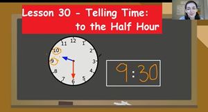 Picture of Lesson 30 - Telling Time: to the Half Hour