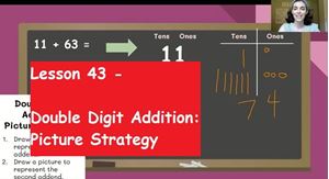 Picture of Lesson 43 - Double Digit Addition: Picture Strategy