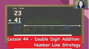 Picture of Lesson 44 - Double Digit Addition: Number Line Strategy
