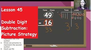 Picture of Lesson 45 - Double Digit Subtraction: Picture Strategy