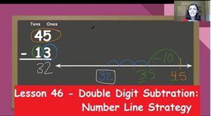 Picture of Lesson 46 - Double Digit Subtraction: Number Line Strategy