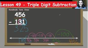 Picture of Lesson 49 - Triple Digit Subtraction