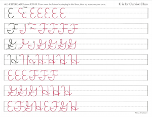 Picture of Lesson 15 UPPERCASE E F G H