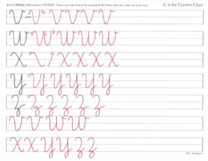 Picture of Lesson 19 UPPERCASE V W X Y Z