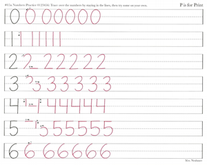 Picture of Lesson 20a Numbers 0 1 2 3 4 5 6