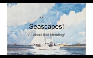 Picture of Introduction and Drawing Step: Seascape Blending Acrylic Paint Project 