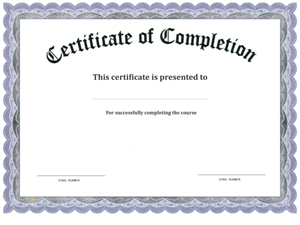 Picture of Completion Certificate